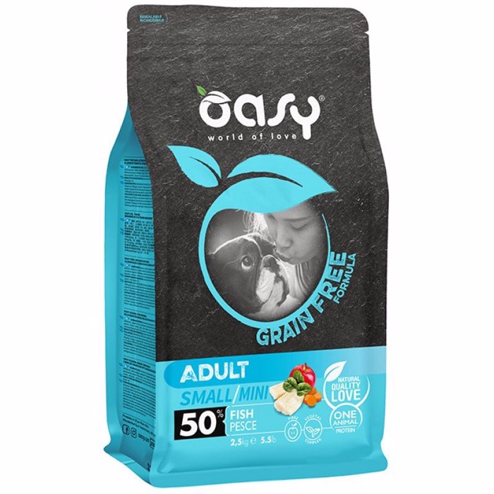 OASY XIRA TROFI SKuLOu GRAIN FREE ADULT SMALL-MINI FISH 2,5KG